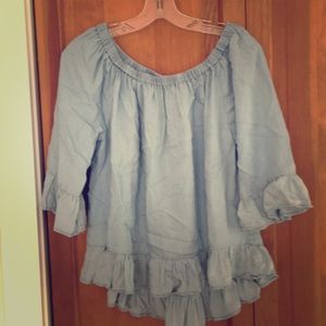 Light colored denim top